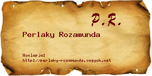 Perlaky Rozamunda névjegykártya